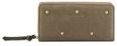Longbörse The Beaded FREDsBruder Greyish Khaki Nieten Leder