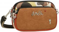 kompakte Crossbody Bag Anekke cognac Alma Alegria Print