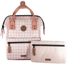 hellrosa Cabaia Backpack Patna Small Molle kariert Adventurer weiß