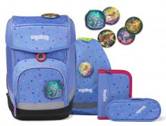 Mädchenschultasche Komplettset Grundschule ergobag cubo Bärzaubernd Elfen blau Sterne
