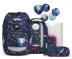 ergobag pack PhantBärsiewelt blau pink Schultaschenset Einhörner Punkte