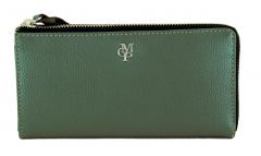 Marc`O Polo Lederbörse Reißverschluss Pastell Blau