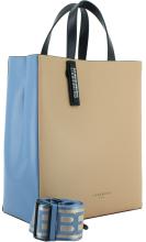 Paper Bag Tote M Liebeskind Kurzgrifftasche Colorblocking beige blau