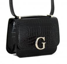 Microbag Guess Corily Mini Croco Black