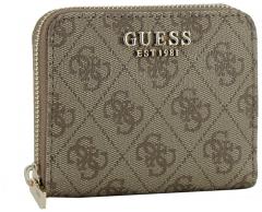 Kompaktbörse Guess Laurel II Latte Logo braun beige Logoprint