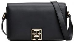 elegante Überschlagtasche Tommy Hilfiger Reset Crossover schwarz