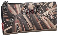 flexible Damenbörse Anekke Mademoiselle Parisian Braun mit Print