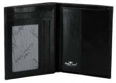 Leather Wallet Man Golden Head Colorado Black Datensafe