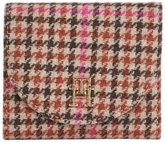 Mini Börse mit Hahnentrittmuster braun pink Tommy Hilfiger Life Med