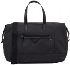 Tommy Hilfiger schwarz Weekender TH Classic Prep Duffle Lederelemente black