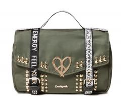 Nylonhandtasche Nieten grün Desigual Bronx Peace Überschlag