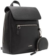 L.Credi Daypack schwarz Ninina klassisch Überschlag Etui