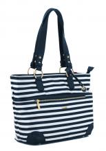 Perlonshopper L.Credi Alena gestreift blau weiß Freundin