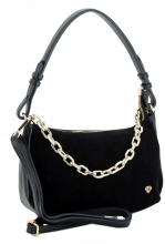 elegante Henkeltasche im Ledermix Caleidos Black