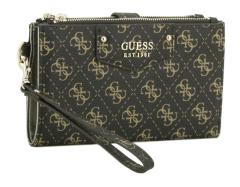 Portemonnaie Handyfach dunkelbraun Guess Eco Brenton SLG Brown Logo