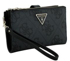 Brieftasche Logoprint grau schwarz Guess Laurel II Coal