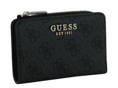 kompaktes Portemonnaie Coal Logo schwarz grau Guess Laurel II