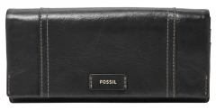 Portmonee Fossil Ellis29 Clutch Leder Schwarz