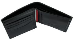 Flap and Coin Herren Wallet Central Tommy Hilfiger Leder Schwarz