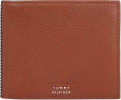 Tommy Hilfiger Geldbörse Herren TH Prem Leather Flap & Coin echt Leder braun