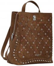 Desigual Citybackpack Sumy Mini Metall Yankee braun Nieten Cutouts