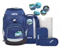 Ranzenset Grundschule Polizei blau ergobag pack BlaulichtBär 6-teilig