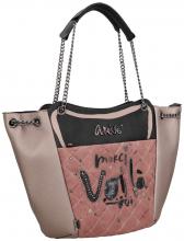 extravagante Henkeltasche rosa metallic Parisian Anekke