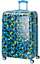 Reisetrolley Campus M Travelite 68cm Quadro Blau gemustert