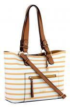 Riementasche L.Credi Collen gelb gestreift Innentasche