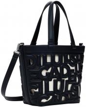 Desigual Henkeltasche Valdivia Maki schwarz Cut Out Zugbänder