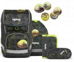 Rucksack Grundschule ergobag cubo MähdreschBär Landwirtschft grün gelb