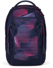 Satch Match Plus Seismic Pink dunkelblau grafischer Print Schultasche