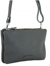 Crossbody Bag dunkelgrau Leder zweigeteilt 365 d.a.y.s Tina Grey