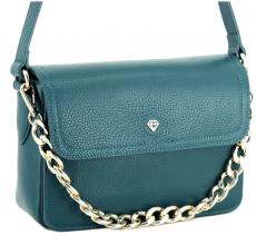 Shoulder Bag petrol Caleidos Metallkette Ottanio Überschlag