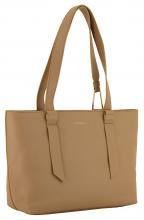 Henkeltasche Echtleder hellbraun Coccinelle Malory Medium Skin