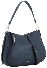 dunkelblaue Hobotasche Coccinelle genarbt Leder Midnight Blue Nory Medium