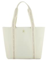 Damenhandtasche hellbeige Tommy Life Shopper Feather White
