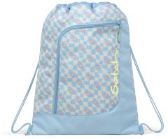 Satch Freizeitrucksack Gymbag Summer Era hellblau kariert Blumen