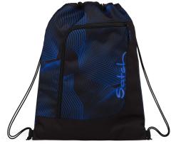 Satch Jugendrucksack grafisches Muster schwarz blau Seismic Blue Gymbag
