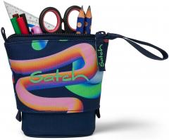 Etui Satch dunkelblau Pencil Slider Crazy Twist bunt Stifte