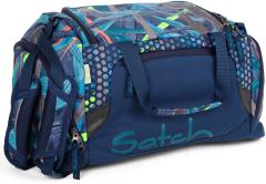 Satch Sporttasche dunkelblau bunter Print Duffle Bag Splashy Lazer
