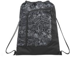 Satch Sportbeutel grau Street Ink Graffiti Print