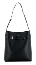 Beuteltasche CK Code Hobo schwarz Calvin Klein Ziergürtel