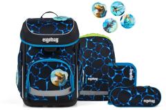 Schulranzen Ergobag Cubo Bärassic Garden schwarz blau Dino 5teiliges Set