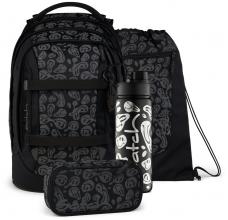 4teiliges Schultaschenset Satch Pack Blurry Faces reflektierend Sportbeutel Trinkflasche