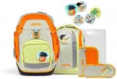Schülerset Ergobag Pack StadtBärwohner beige bunt Comic Adventure
