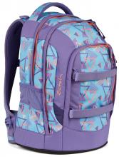 Satch Schultasche Retro lila Dreiecke 80s Dance Pack Swap