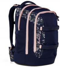 Mädchenbüchertasche dunkelblau Satch Pack rosa Bloomy Breeze Wechselbänder floral