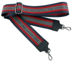 Umhängegurt Mississippi gestreift schwarzes Leder 365 d.a.y.s