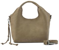 2.WAHL FredsBruder Crossovertasche Mini Stay With me Greyish Khaki Leder